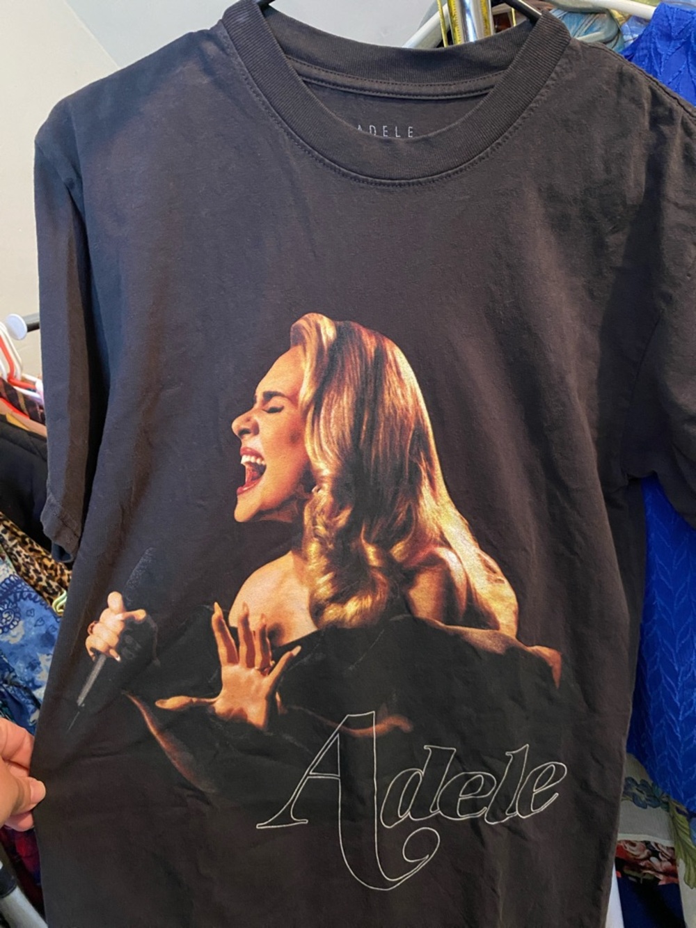 Adele Black Graphic Short Sleeve Tee - Adele